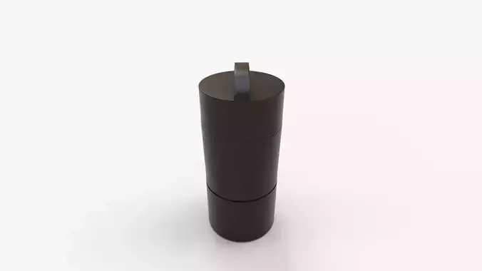 Thermal Food Flask Stainless Steel Lunch Box 3D model 3