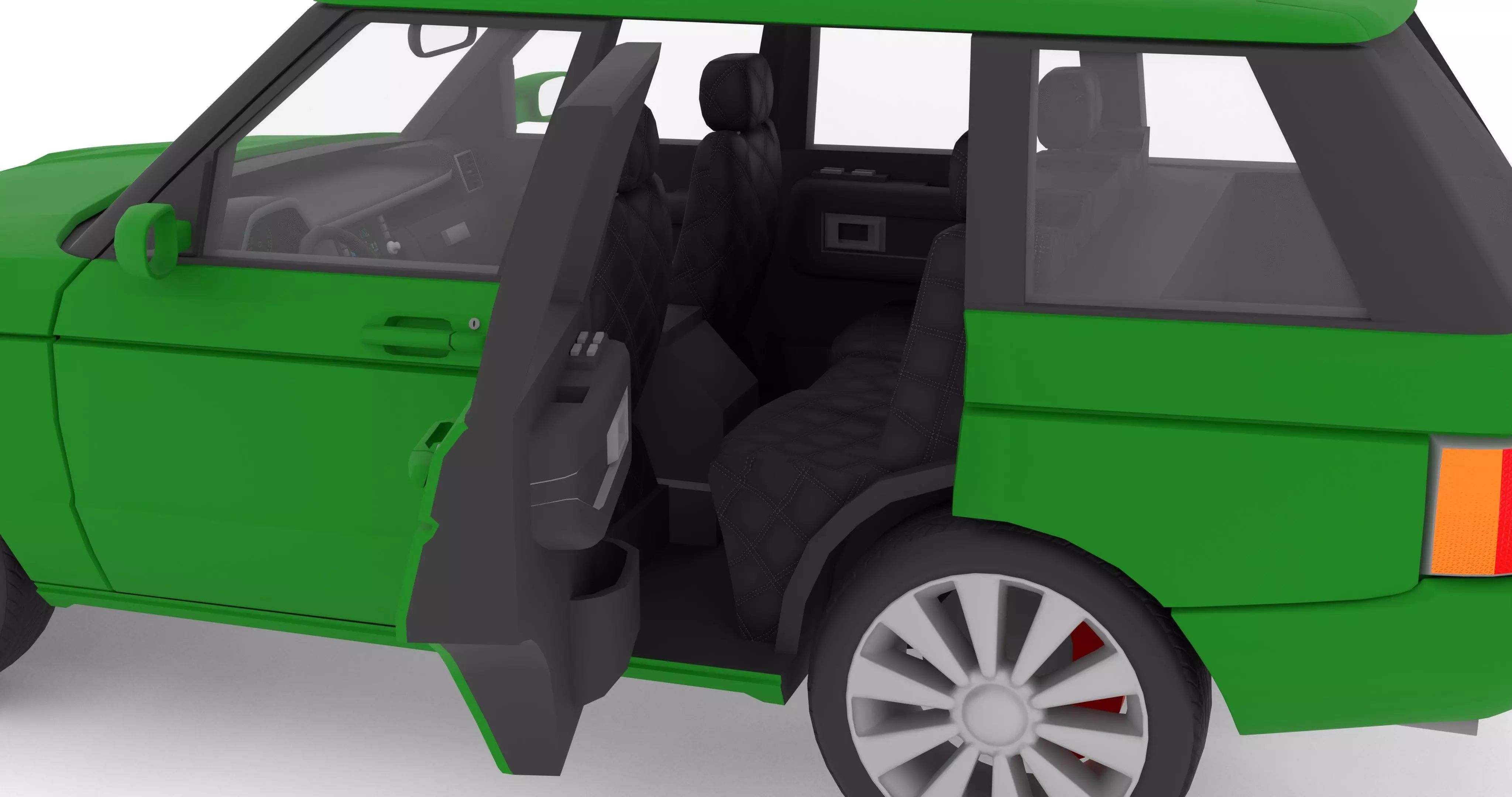 SUV-CAR Low-poly 3D model_5