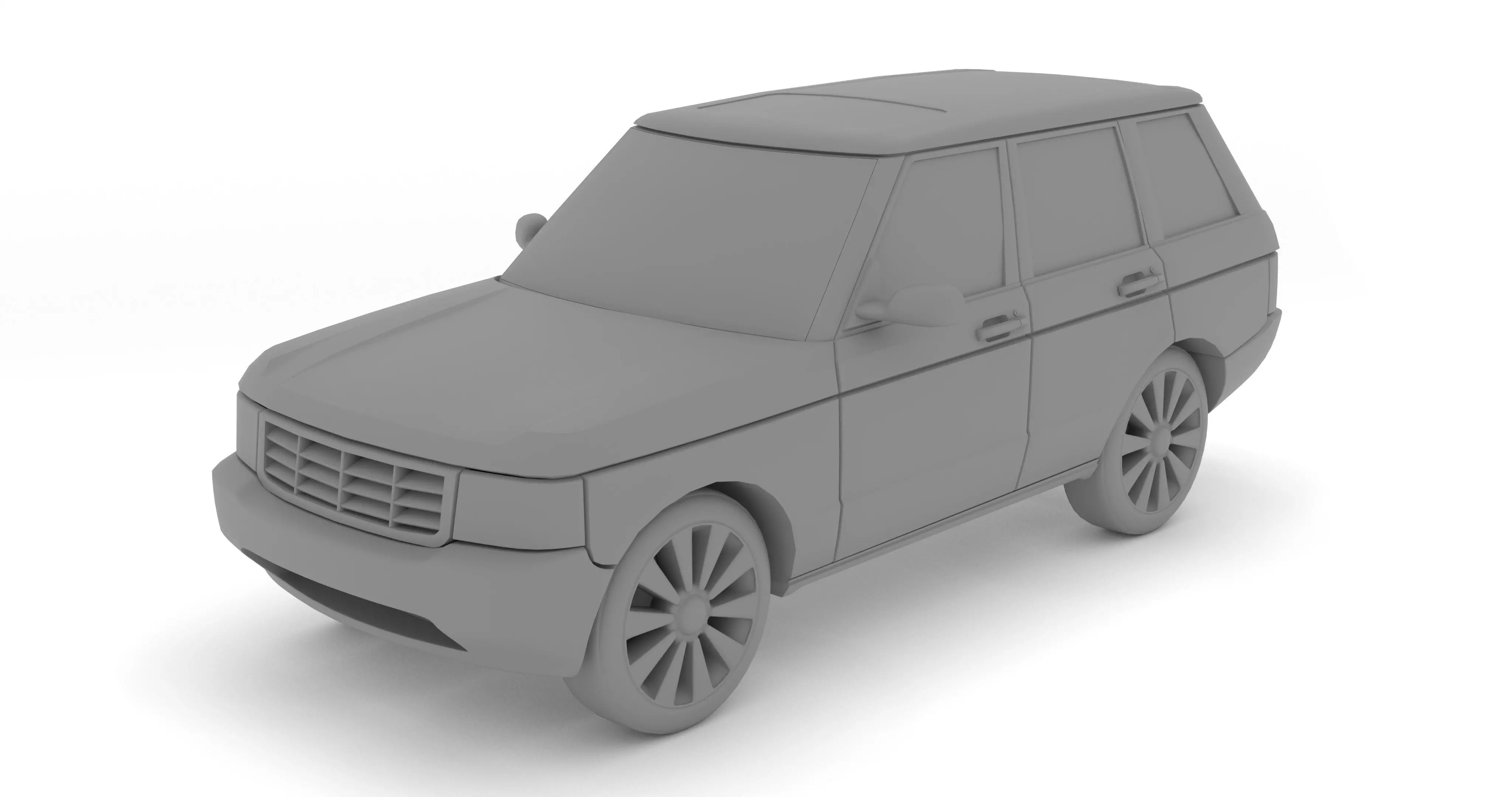 SUV-CAR Low-poly 3D model_20