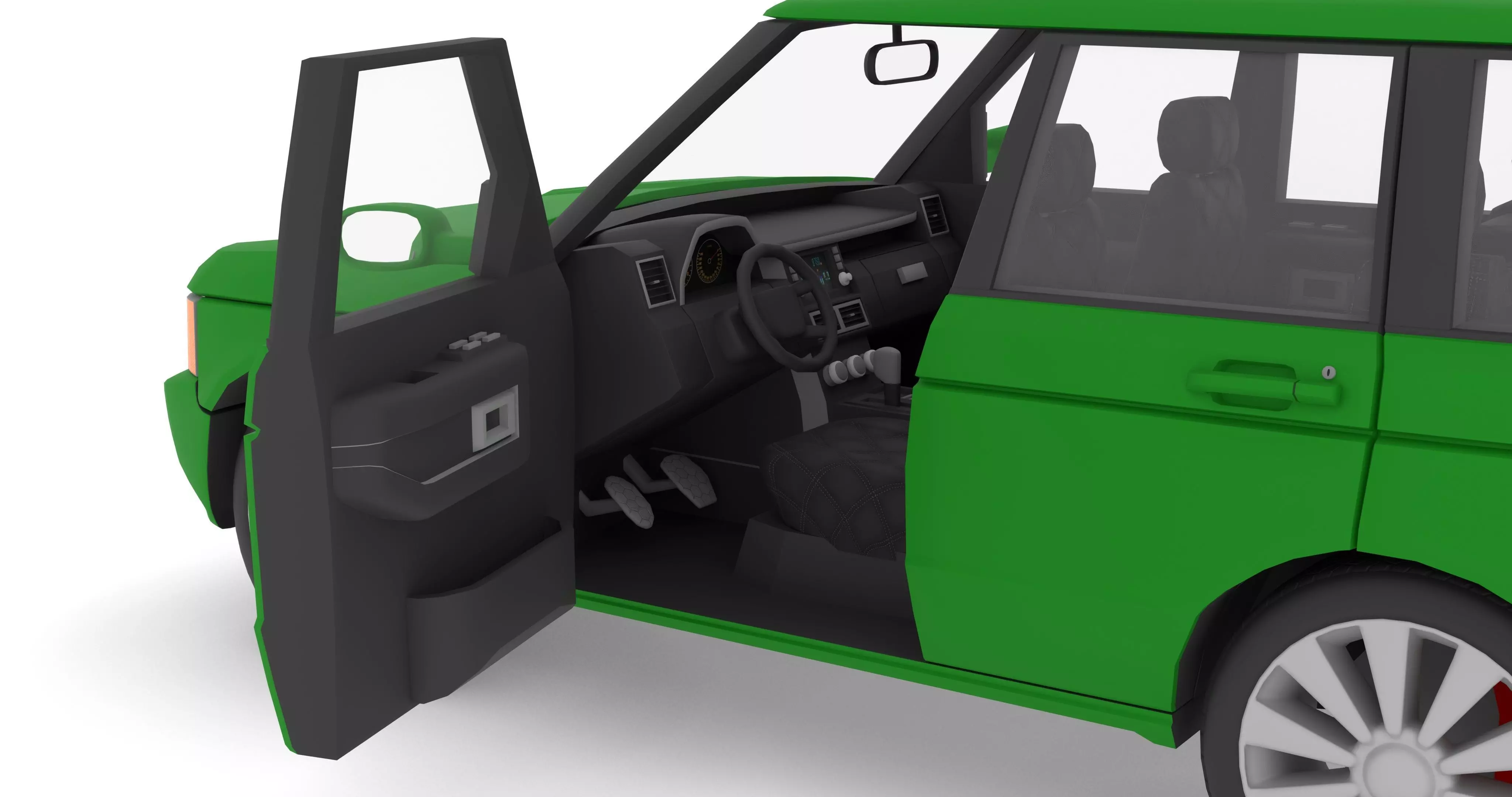 SUV-CAR Low-poly 3D model_6