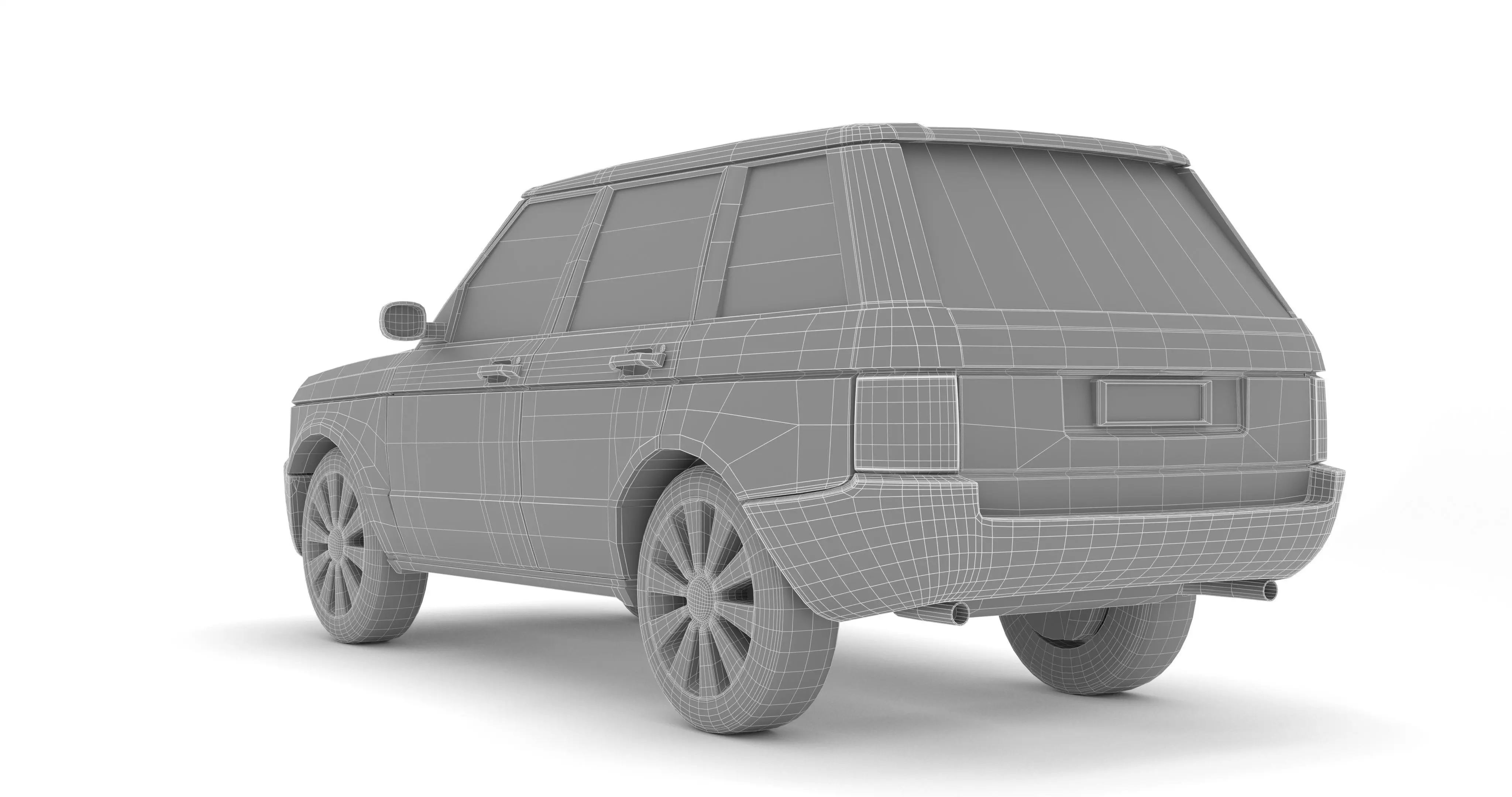 SUV-CAR Low-poly 3D model_18