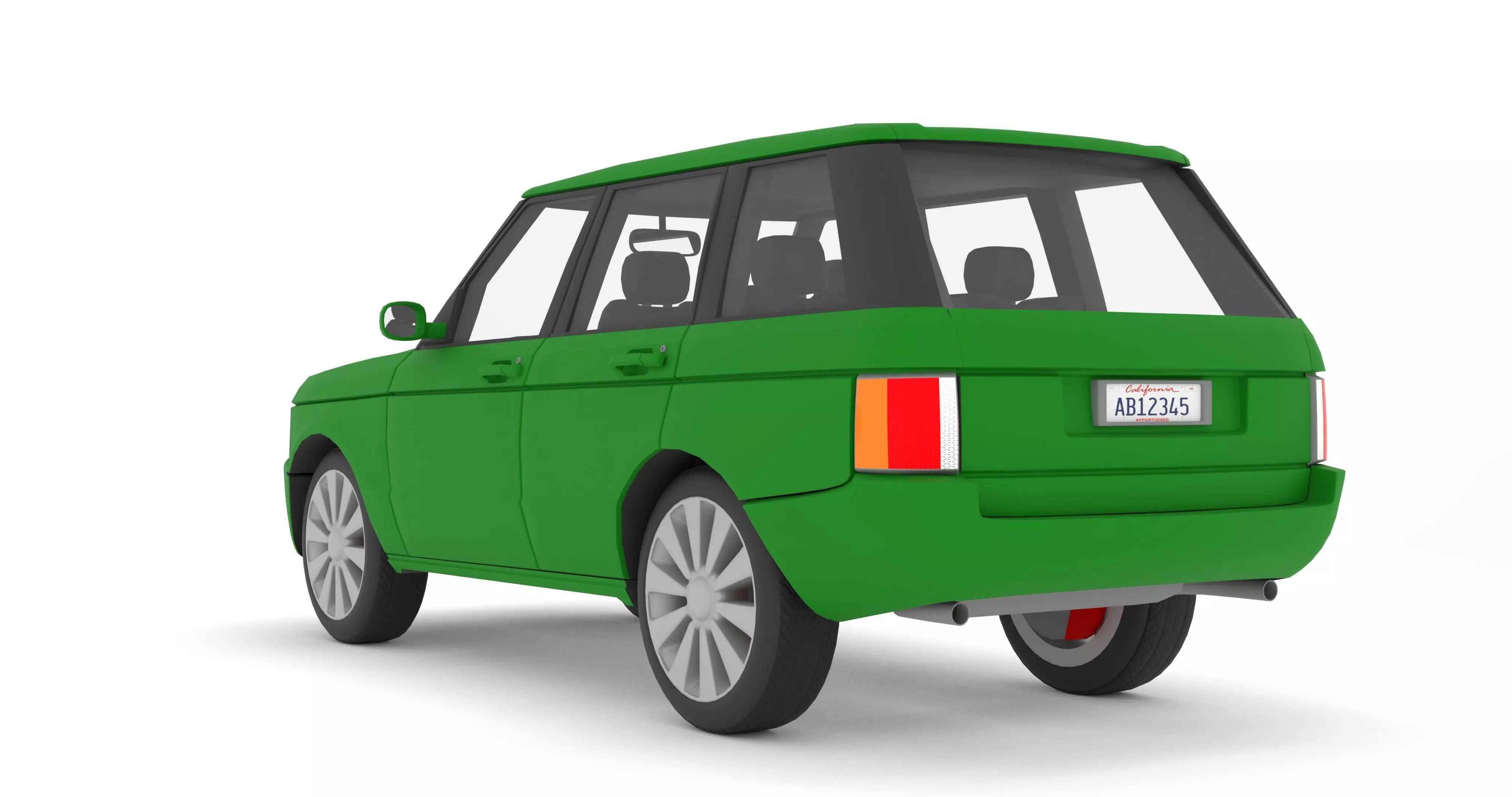 SUV-CAR Low-poly 3D model_10