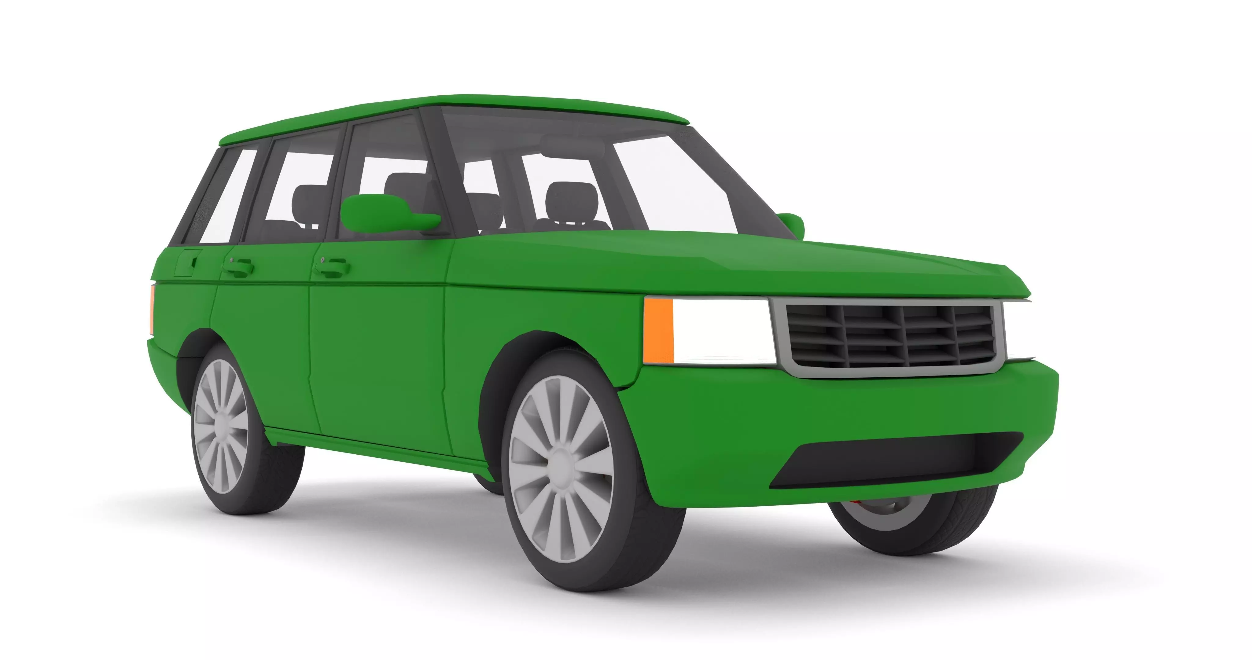 SUV-CAR Low-poly 3D model_4