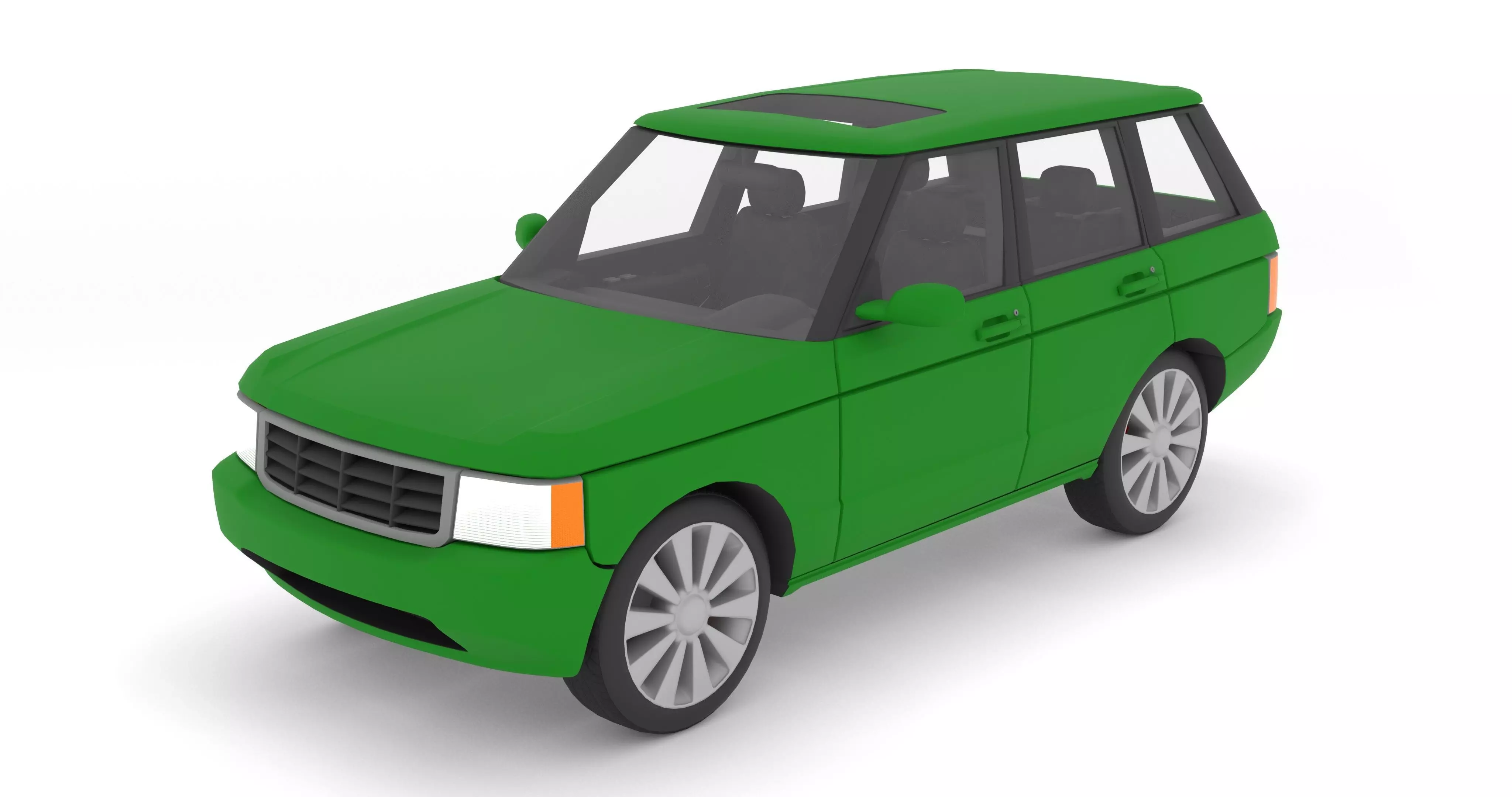 SUV-CAR Low-poly 3D model_0