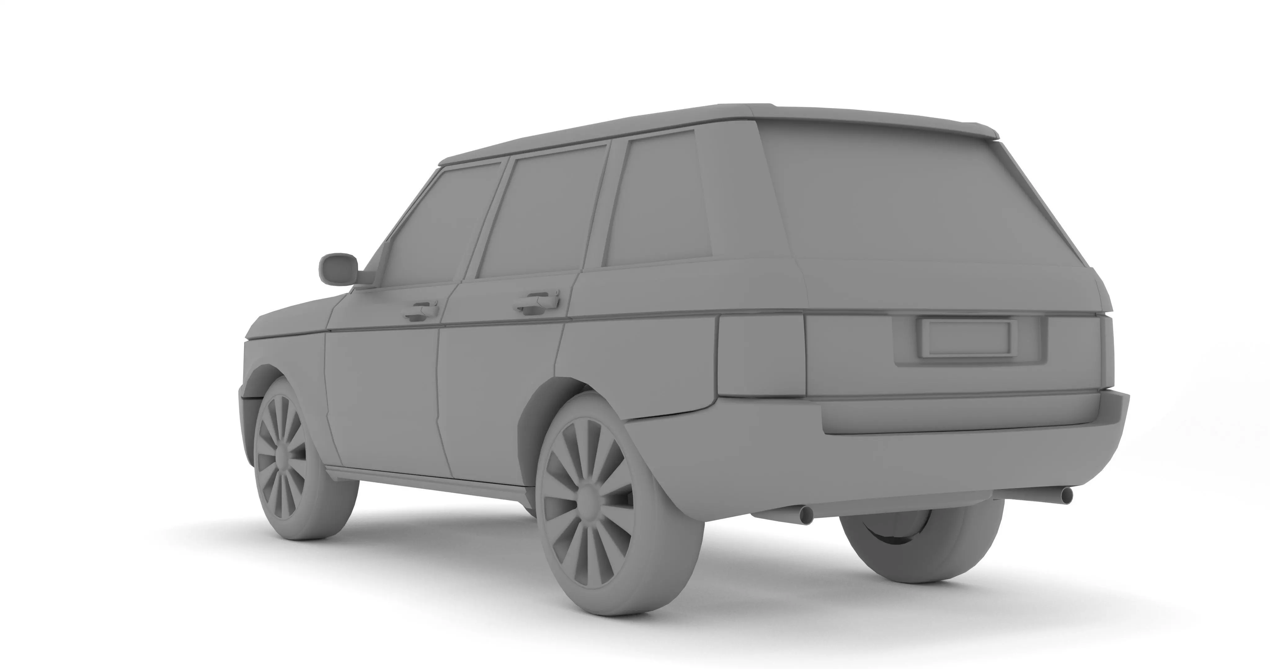 SUV-CAR Low-poly 3D model_21