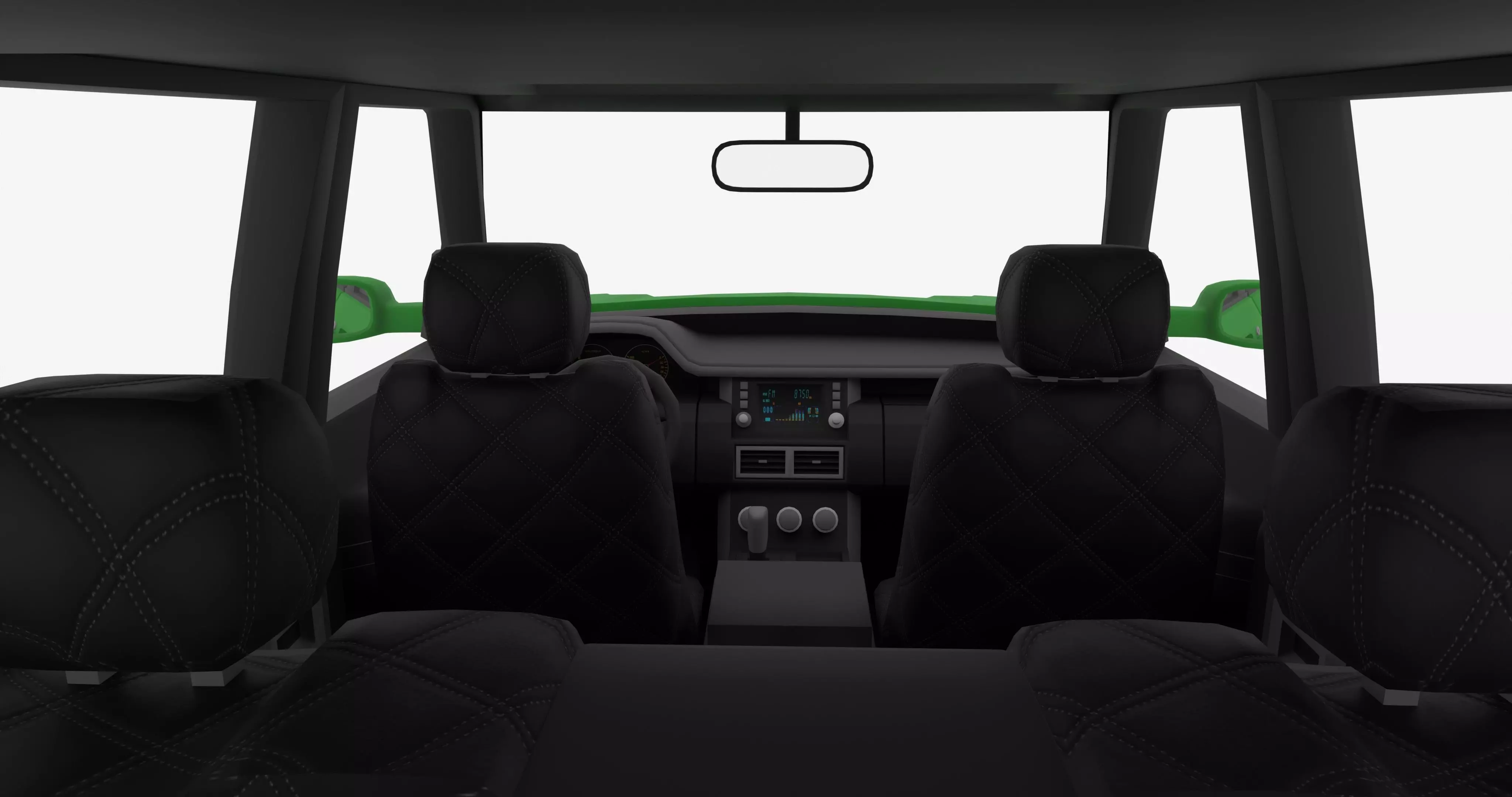 SUV-CAR Low-poly 3D model_7