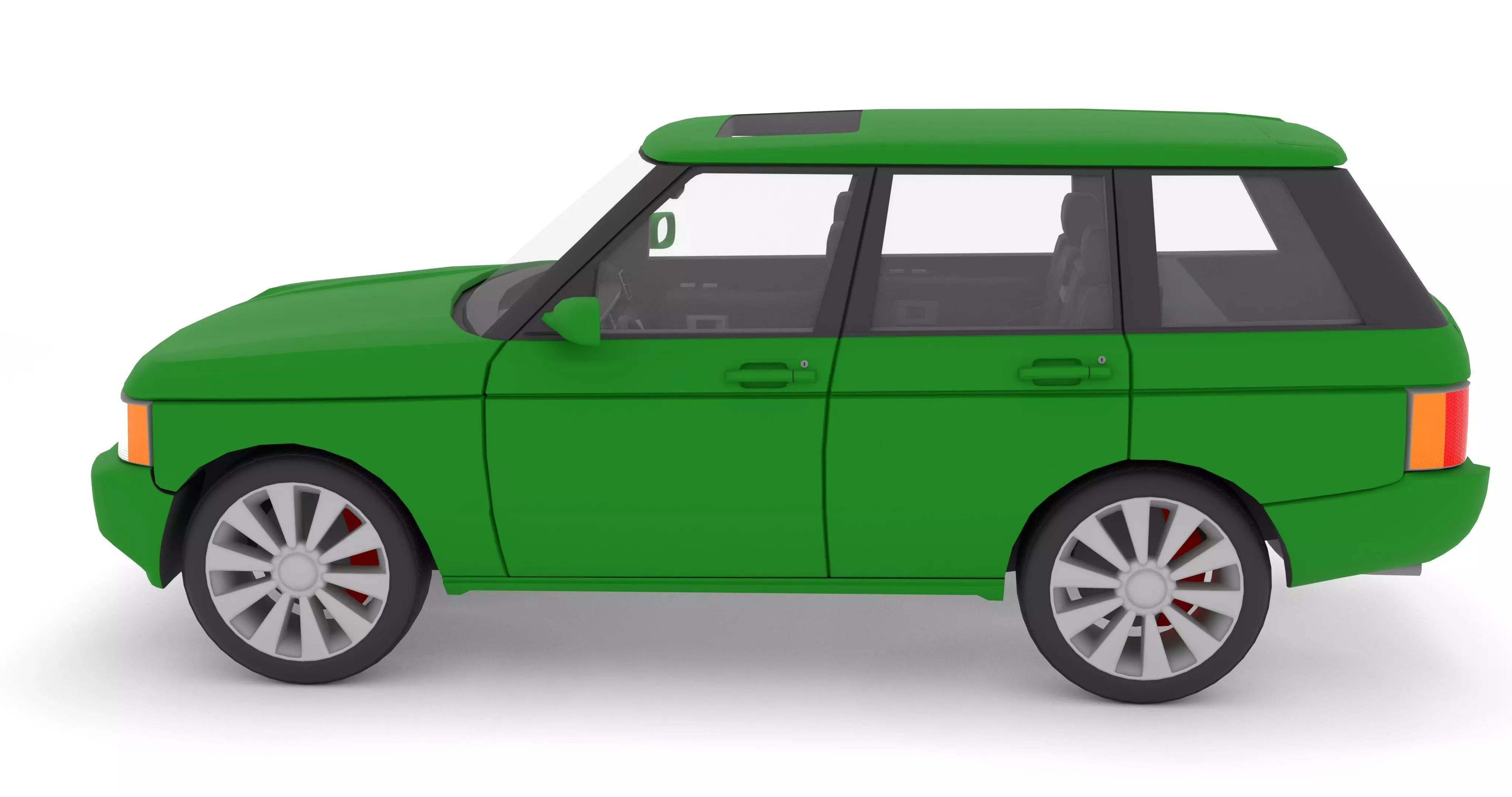 SUV-CAR Low-poly 3D model_13