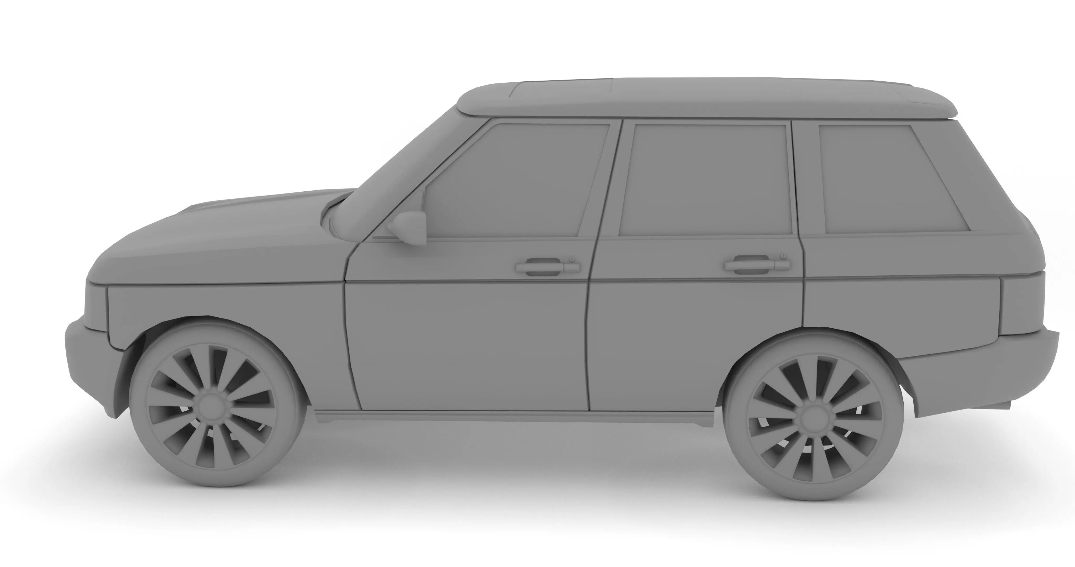 SUV-CAR Low-poly 3D model_22