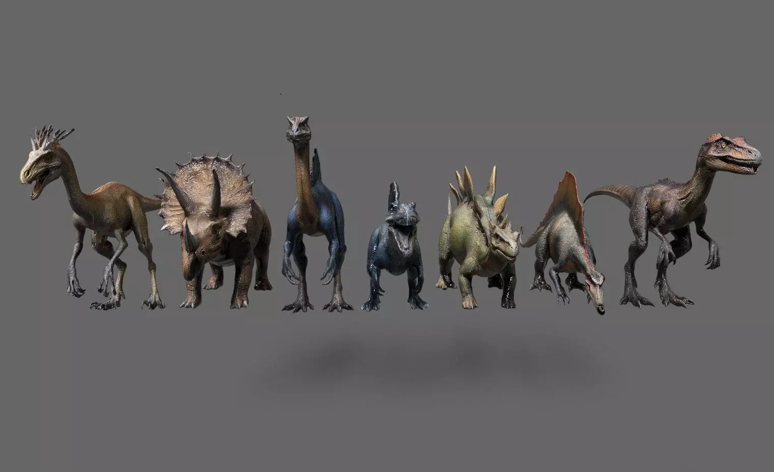 Dinosaurs Pack 6 Low-poly 3D model_0