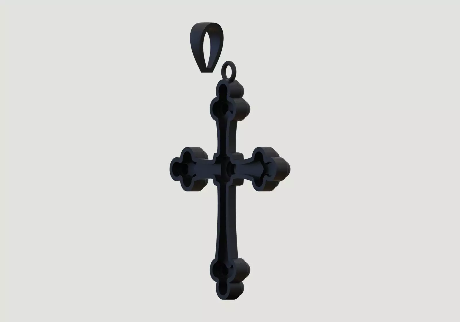 Stl 3dm Gold Cross Design Pendant Model gp0487 3D print model_16