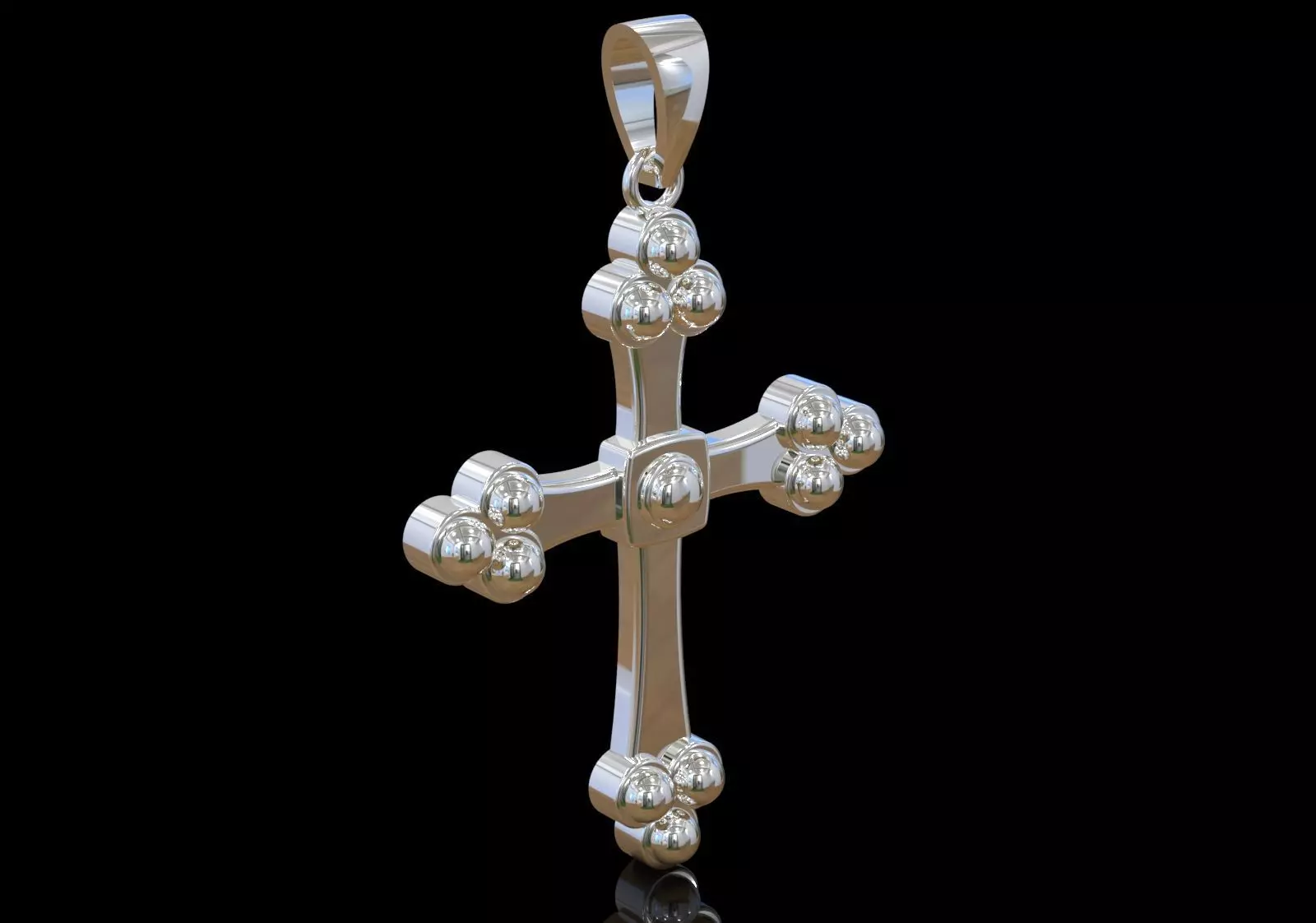 Stl 3dm Gold Cross Design Pendant Model gp0487 3D print model_3