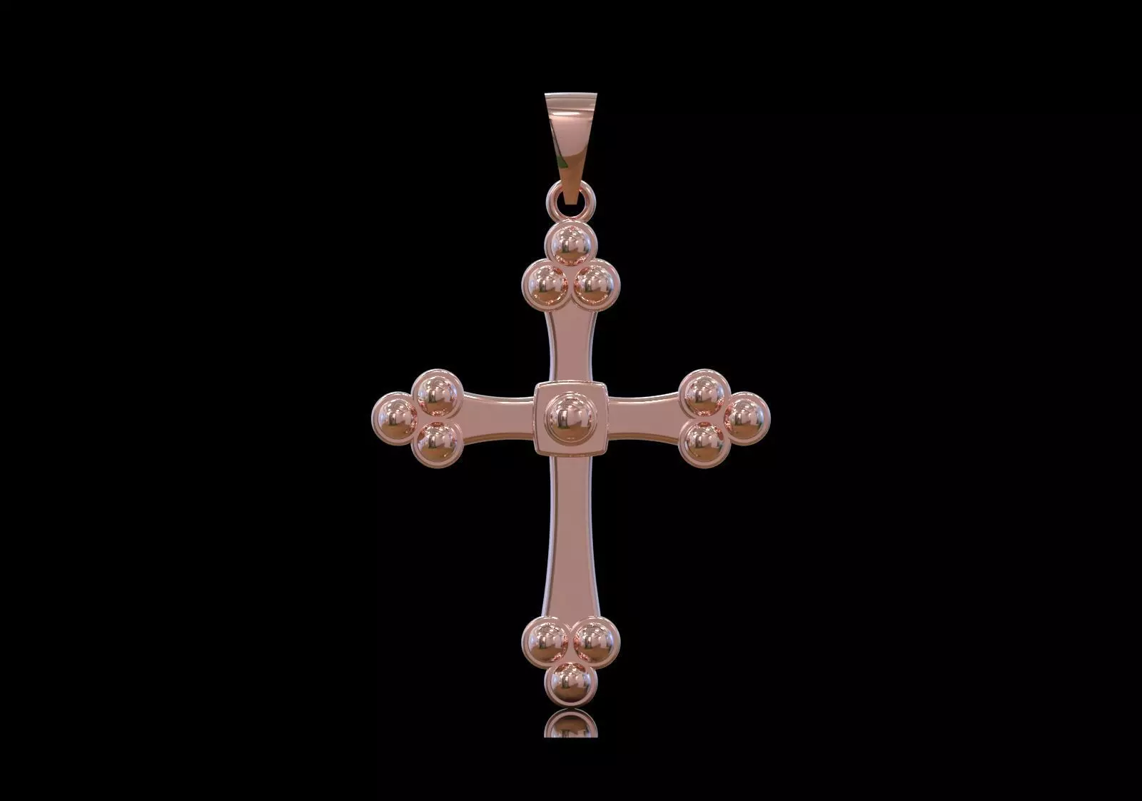 Stl 3dm Gold Cross Design Pendant Model gp0487 3D print model_11
