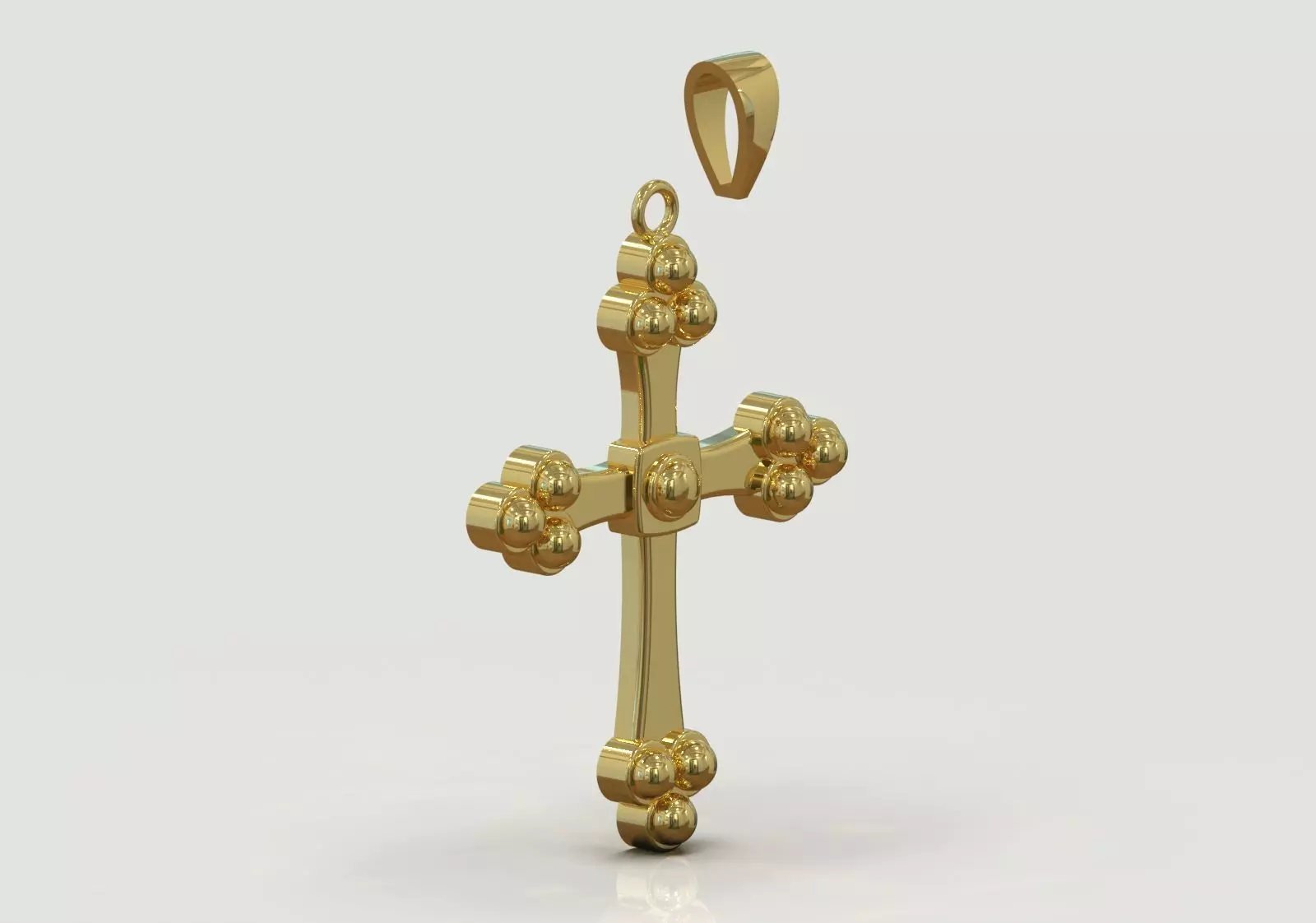 Stl 3dm Gold Cross Design Pendant Model gp0487 3D print model_14
