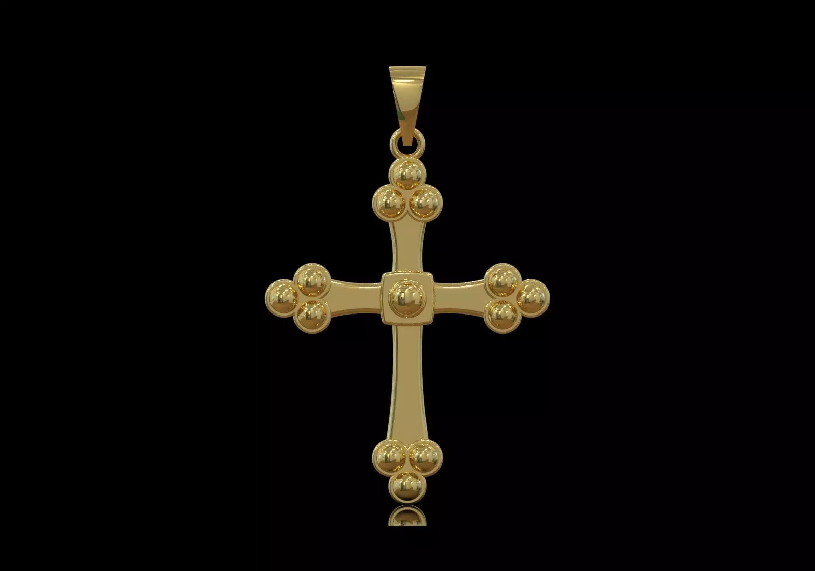 Stl 3dm Gold Cross Design Pendant Model gp0487 3D print model_10