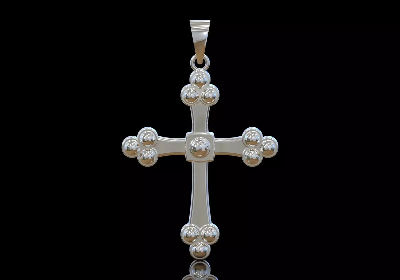 Stl 3dm Gold Cross Design Pendant Model gp0487 3D print model_1