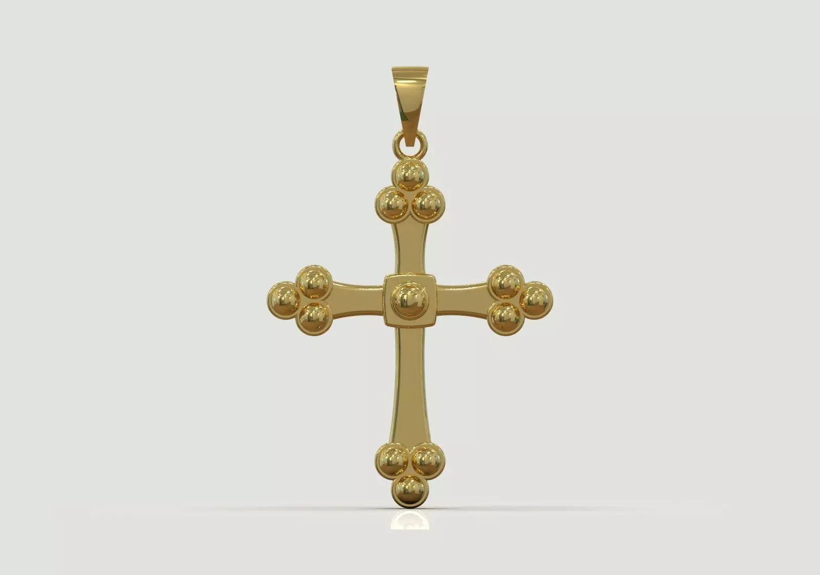Stl 3dm Gold Cross Design Pendant Model gp0487 3D print model_13