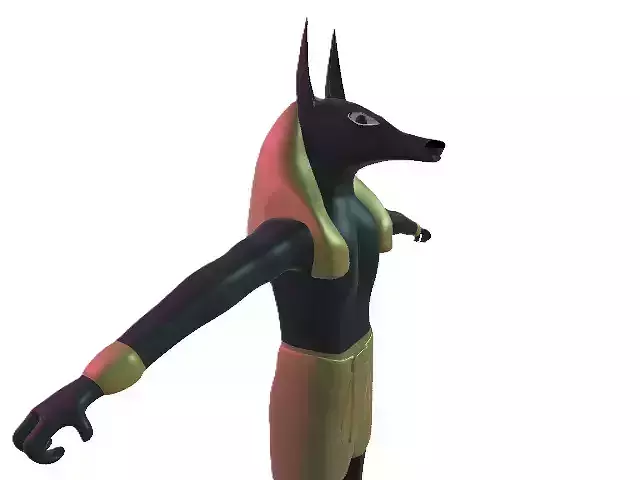 Anubis Character Rigged 3D Model with Animations 