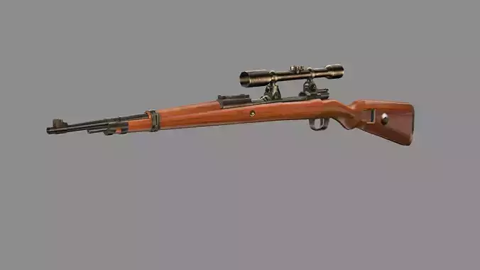 Kar98k Sniper Rifle Fps-Tps Low-poly 3D Model