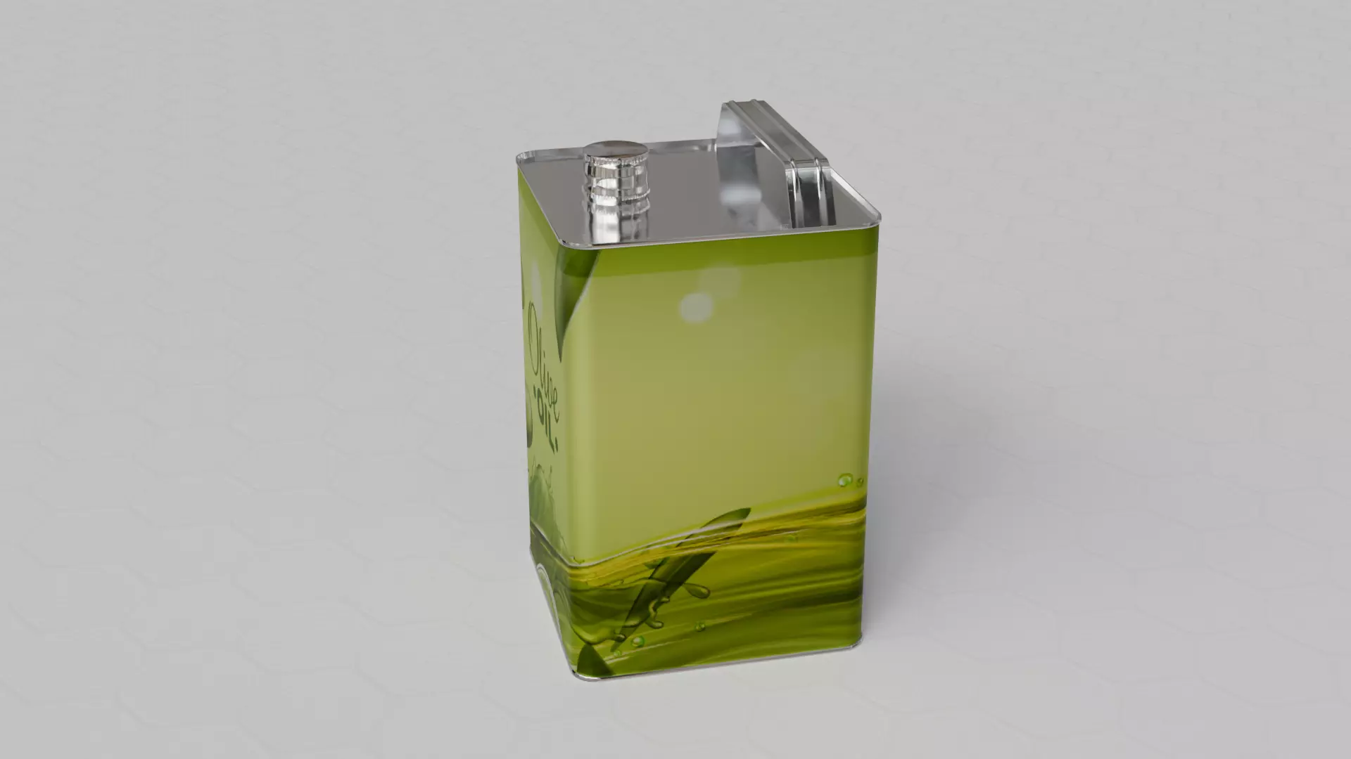 Aluminium oil tin can 3D model_1