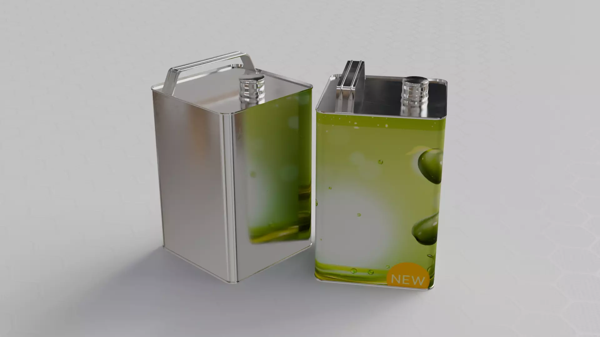 Aluminium oil tin can 3D model_5