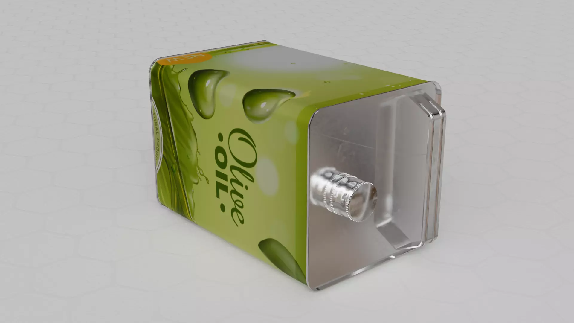 Aluminium oil tin can 3D model_6