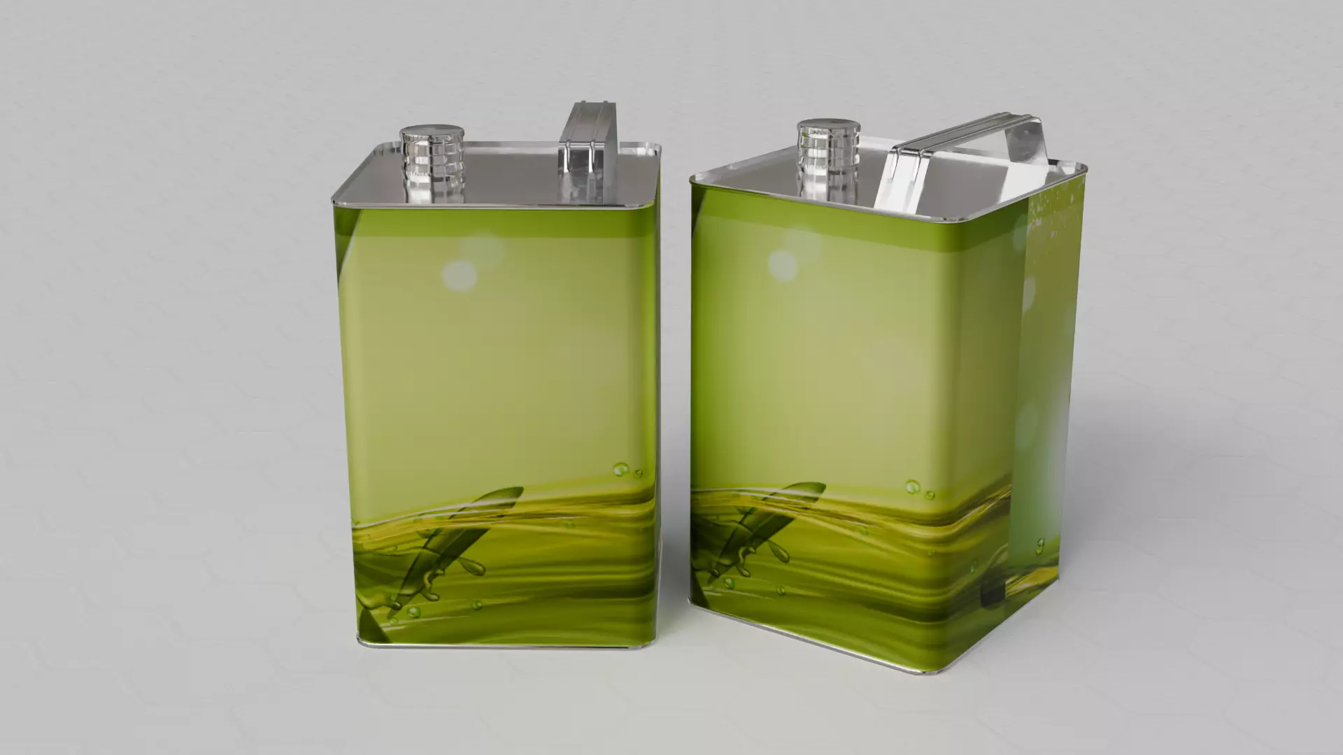 Aluminium oil tin can 3D model_4