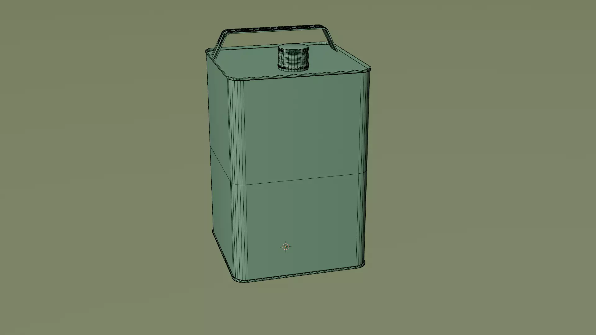 Aluminium oil tin can 3D model_8