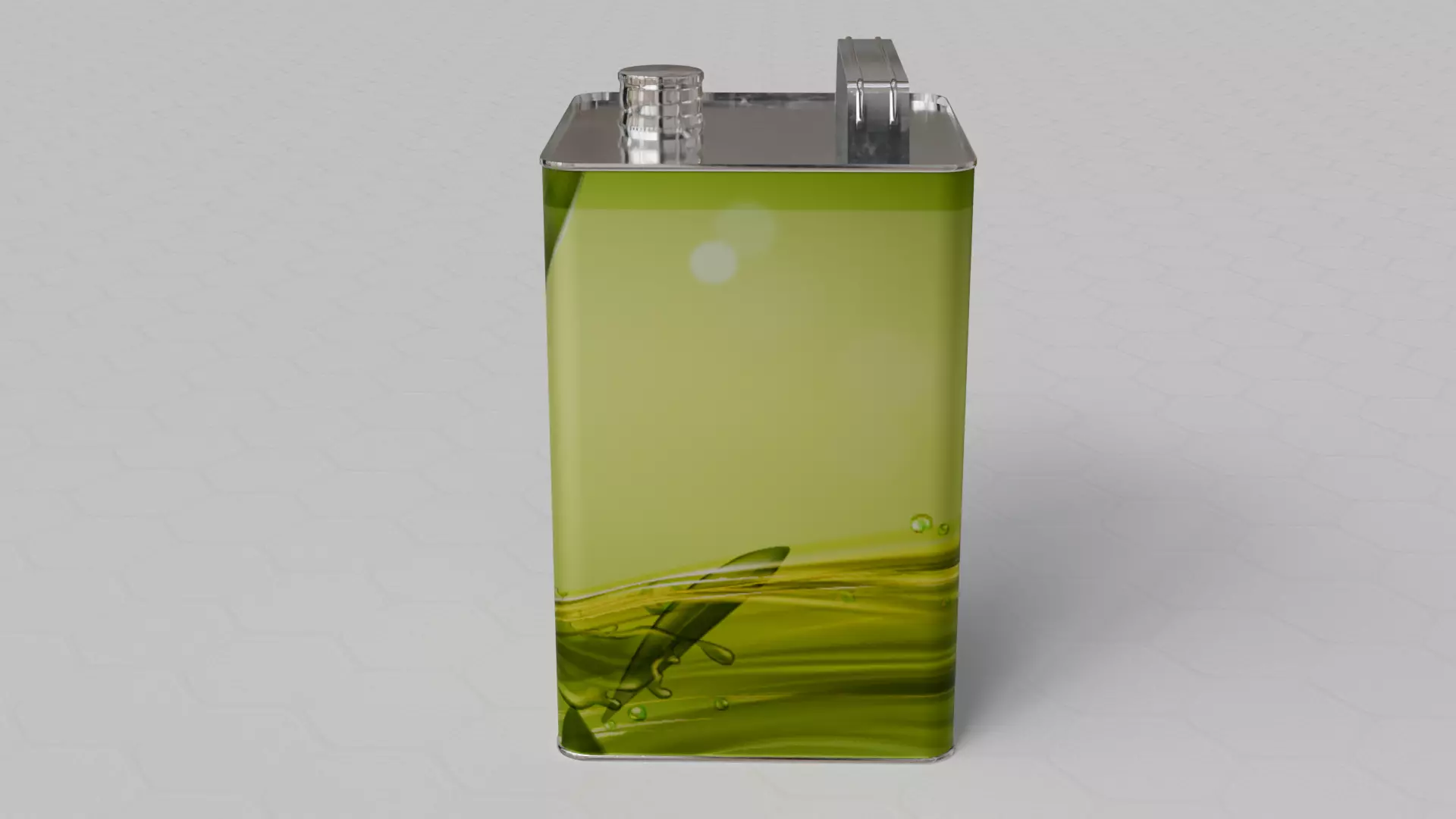 Aluminium oil tin can 3D model_3