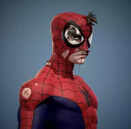 Spiderman statue for 3d printing