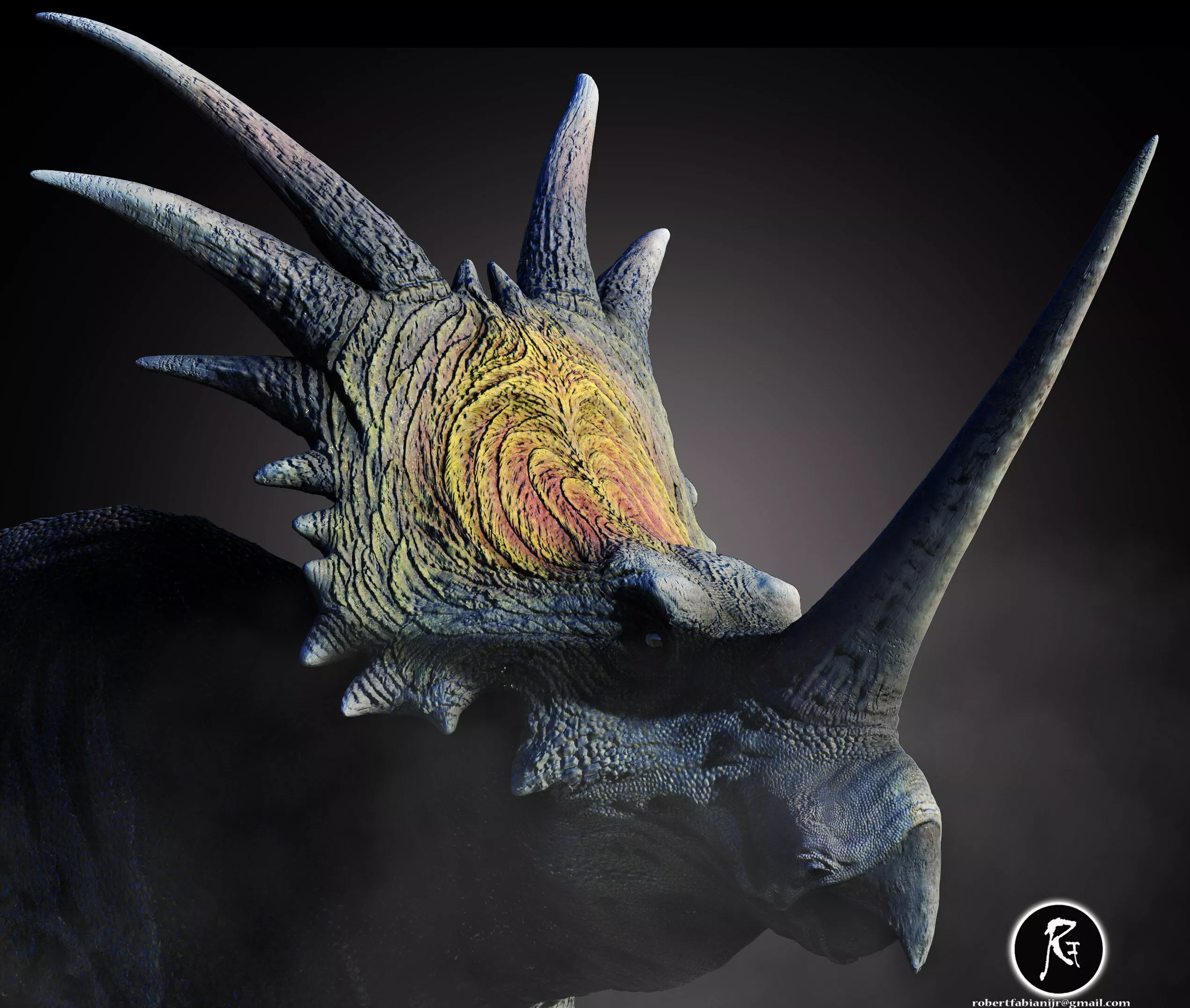 Styracosaurus V2 Low-poly 3D model
