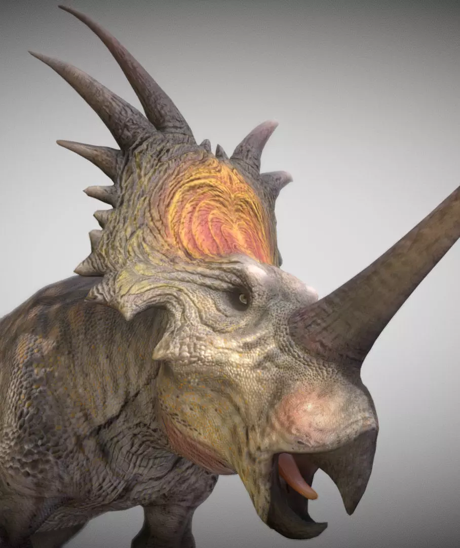 Styracosaurus V2 Low-poly 3D model_1