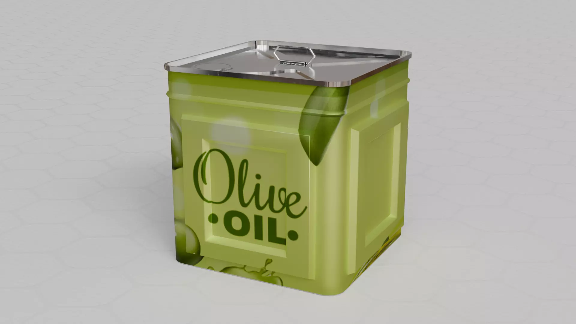 Aluminium oil tin can 3D model_1