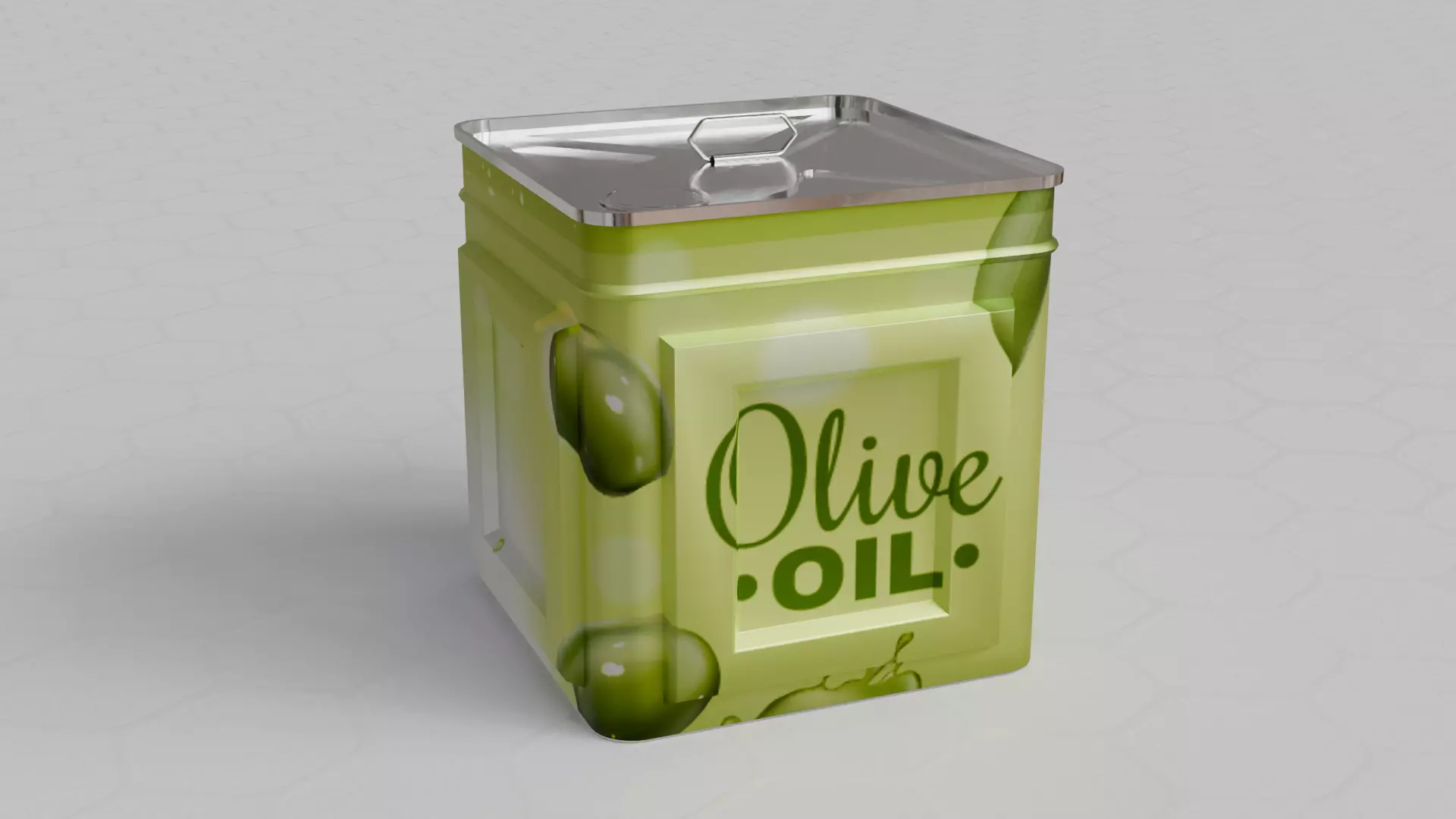 Aluminium oil tin can 3D model_0