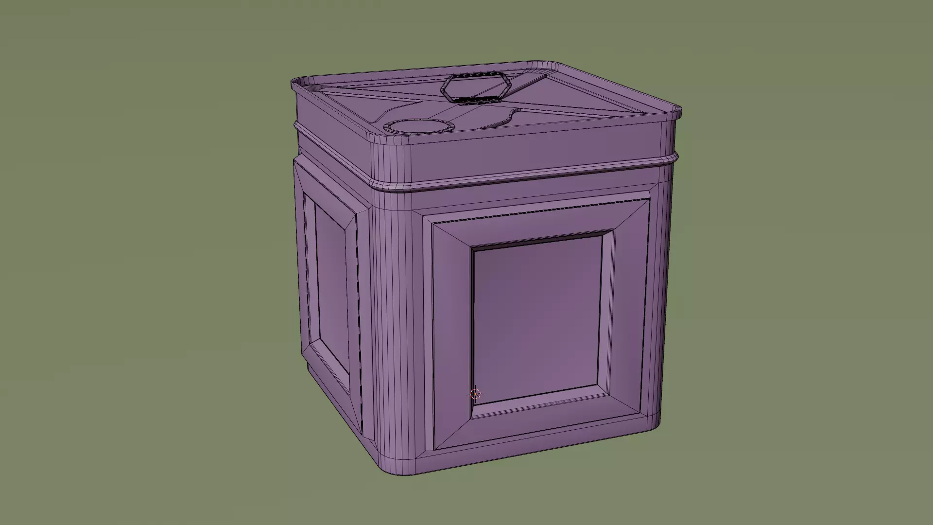 Aluminium oil tin can 3D model_7