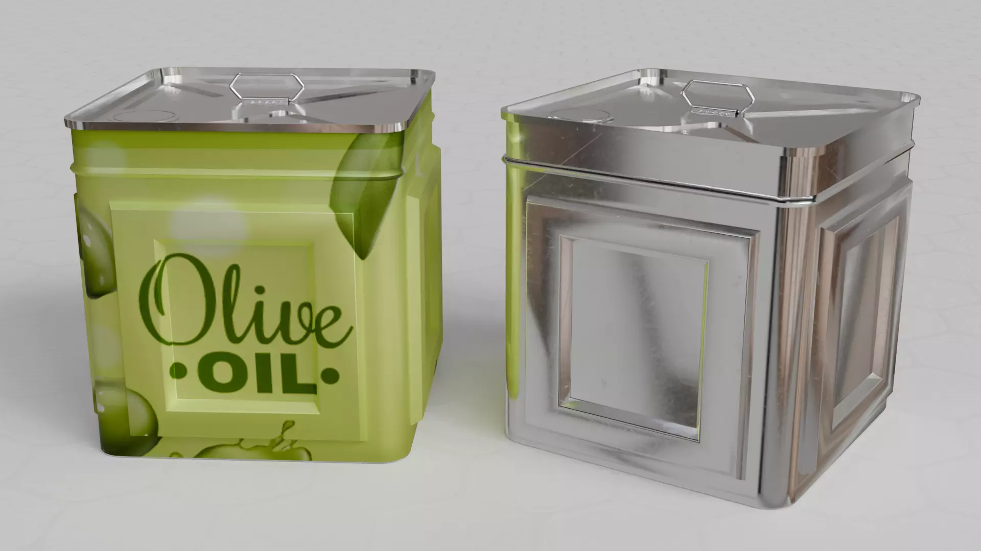 Aluminium oil tin can 3D model_4