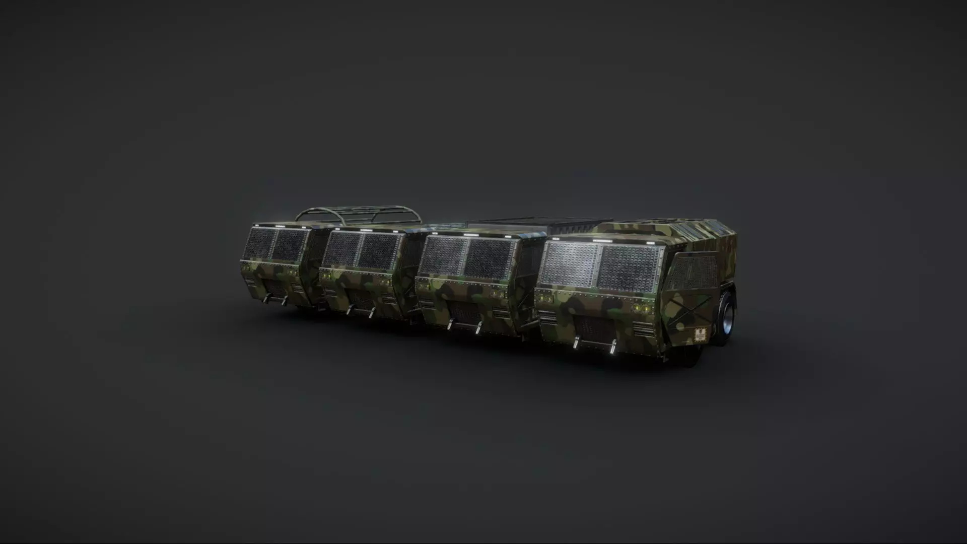 Modular Military Convoy Truck Pack 3D model