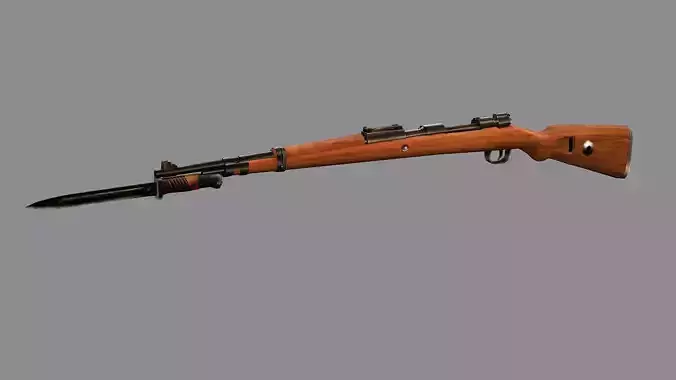 Kar98k With Bayonet Mauser Karabiner Low-poly 3D Model