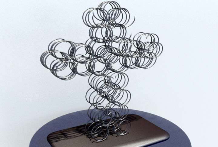 Iron Crucifix 3D model_1