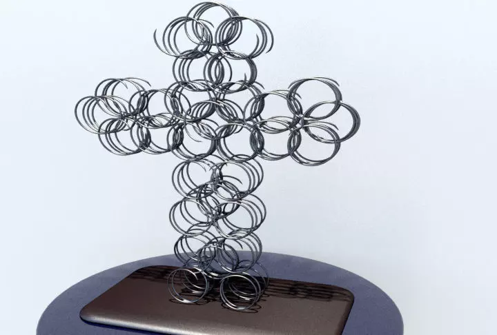 Iron Crucifix 3D model_0