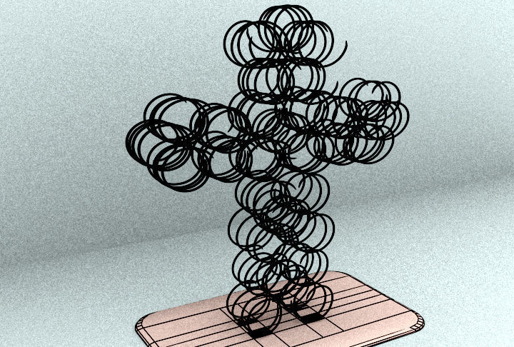 Iron Crucifix 3D model_8