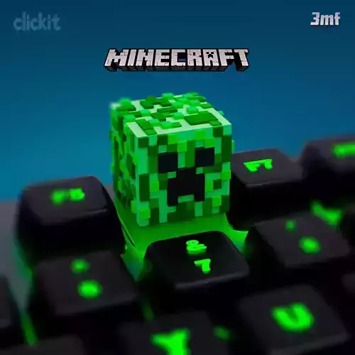 Minecraft Creeper Keycap  Artisan Mechanical Keyboard Keycap 3D print model