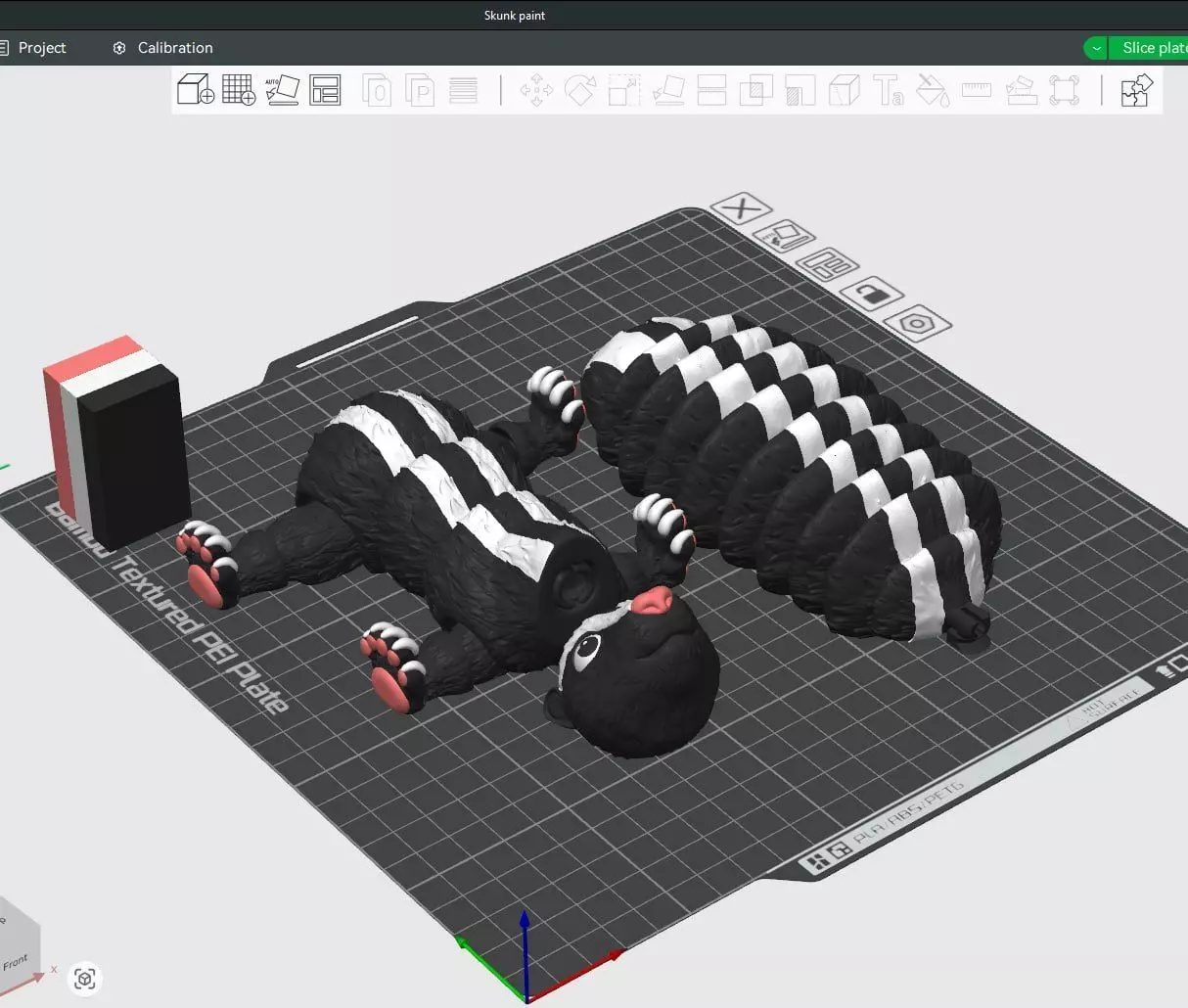 Flexi Skunk Cute Print-in-Place Forest Animal 3D print model_5
