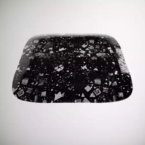 Terrazzo Geometric Black HQ PBR Textures Set