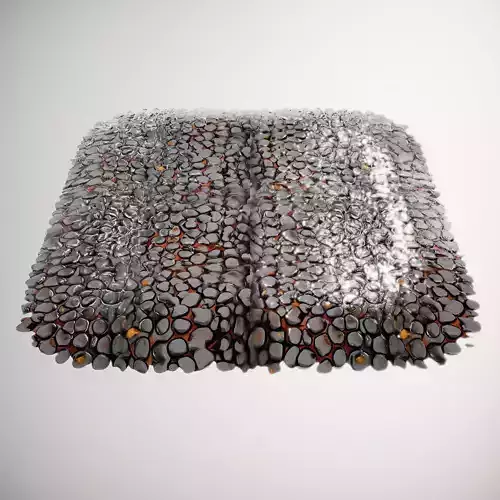 Polished Black Pebble HQ PBR Textures Set