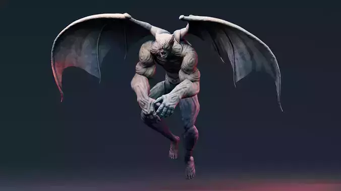 Stylized Halloween Props - Gargoyle  Low-poly 3D model