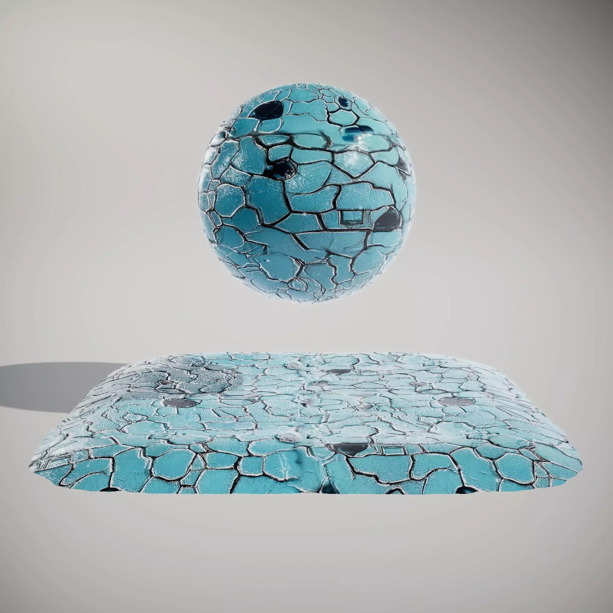 HQ PBR Textures Set Cracked Ceramic Glossy Texture_2