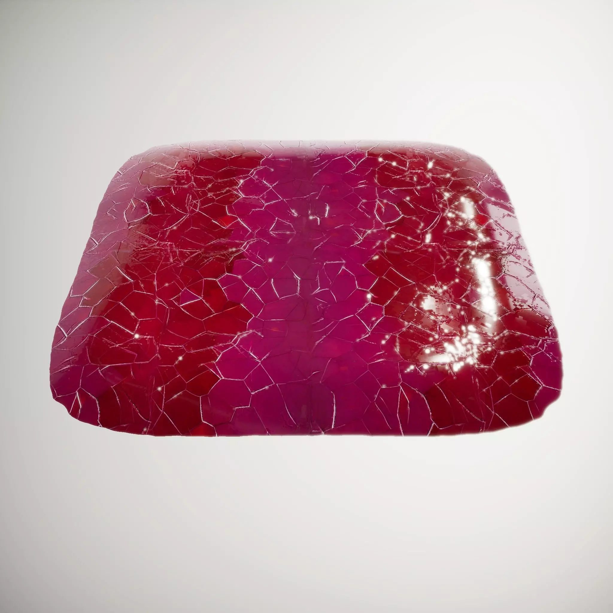 HQ PBR Textures Set Glossy Red Hexagonal Tiles Texture_4