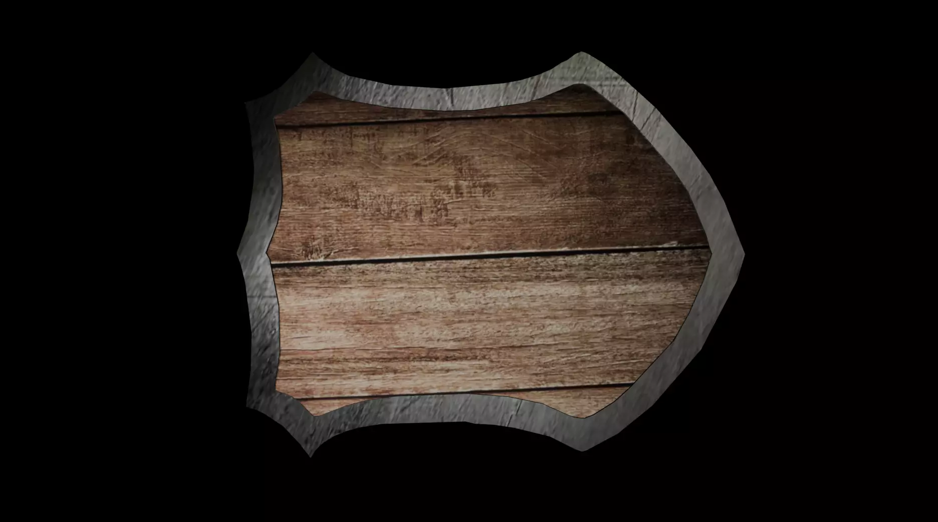 Medieval Wooden Shield Game Ready 3D Model Low-poly 3D model_1