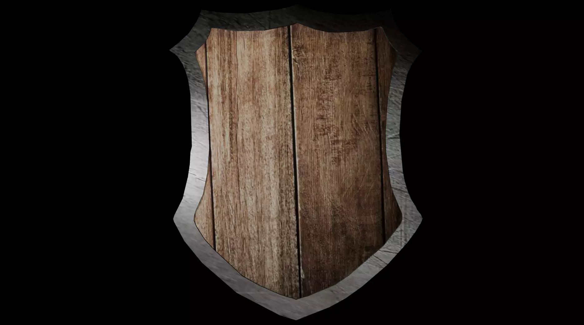 Medieval Wooden Shield Game Ready 3D Model Low-poly 3D model_0