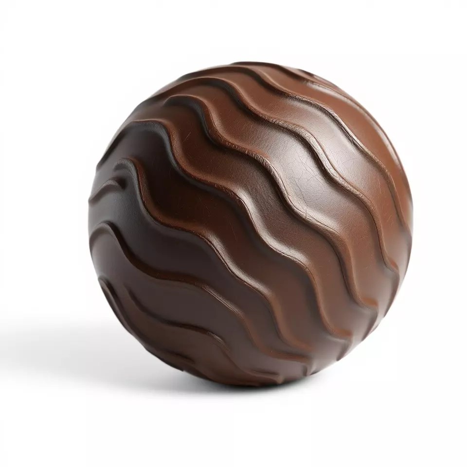 Leather Chocolate Wave HQ PBR Textures Set Texture_1